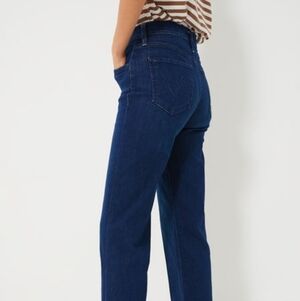 Mother Dark Wash Denim Jeans Rambler Zip Ankle Animal Instinct 33